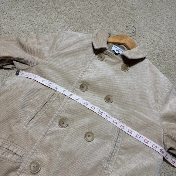 Uniqlo Ines de la Fressange Corduroy Double Breasted Pea Coat Jacket Medium - Picture 11 of 16